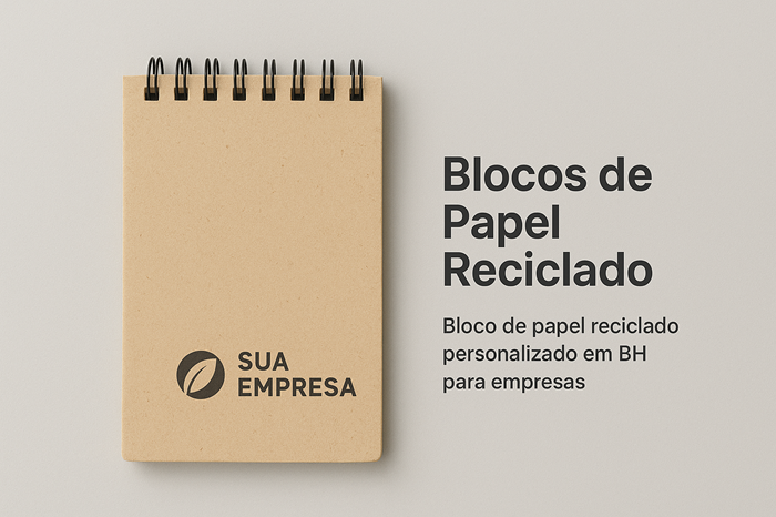 Bloco de notas sustent�vel feito com papel reciclado em Belo Horizonte.