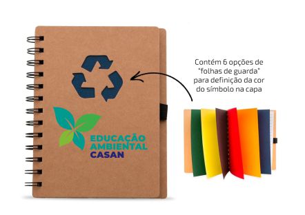Caderno Ecol�gico Personalizado com Logo para Brindes em Belo Horizonte
