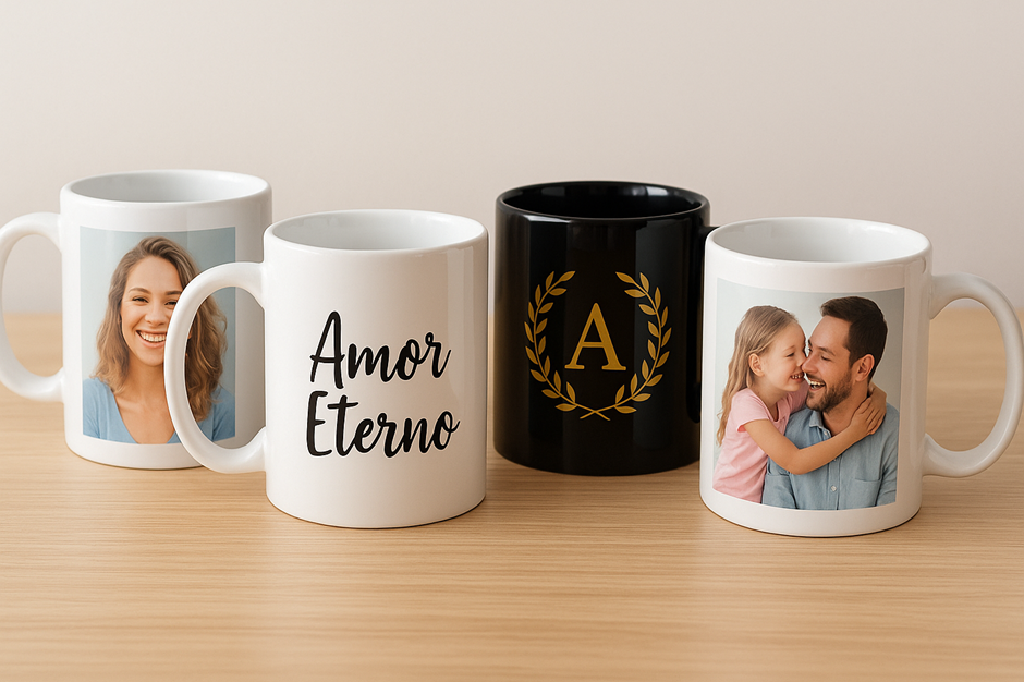 Canecas personalizadas em BH com fotos e frases exclusivas.