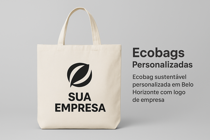 Ecobag sustent�vel personalizada em Belo Horizonte com logo de empresa.