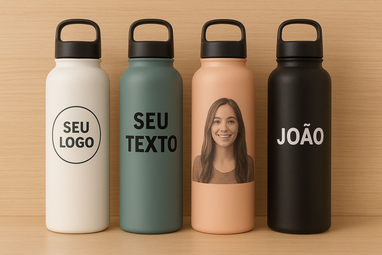 Garrafas t�rmicas personalizadas em BH para presentes premium.