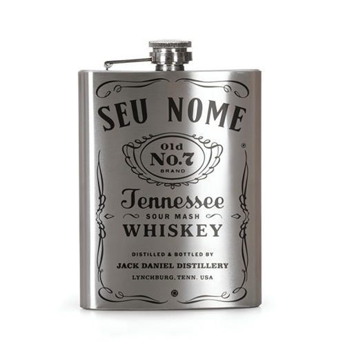 Porta Whisky Inox 7 Oz Personalizado