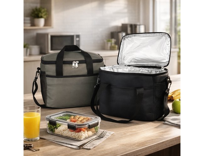 Bolsa T�rmica 12L Couro Sint�tico: Refei��es Frescas e Estilo Impec�vel