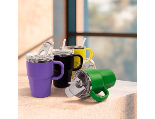 ☕ Caneca Premium Parede Dupla 550ml: Estilo e Temperatura Superior