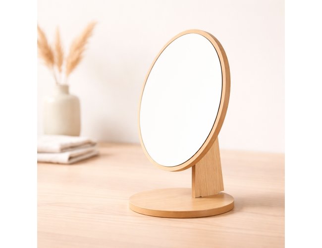 🪞Espelho de Mesa Redondo em MDF: Eleg�ncia que Reflete sua Marca