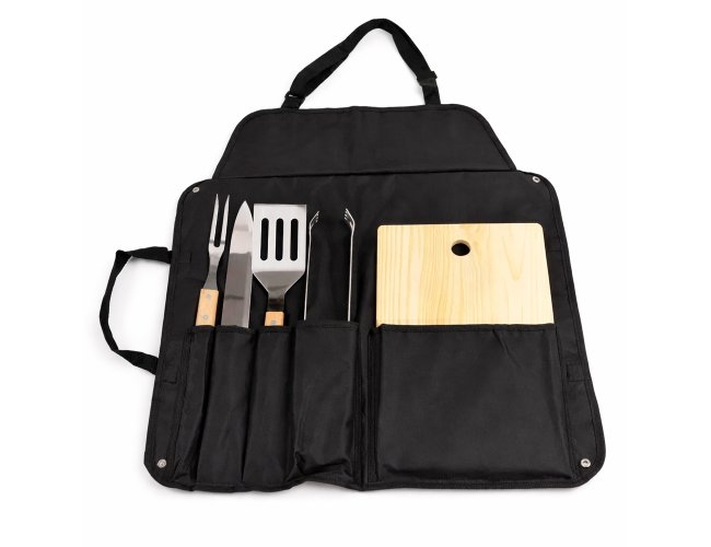 🍖Kit Churrasco 6 Pe�as com Avental: O Brinde que Sua Marca Merece